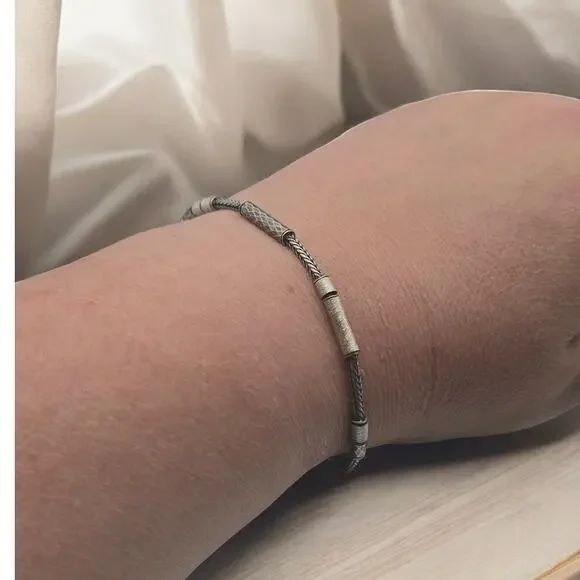 Silpada Sterling Silver Brush Stroke Tassel Vintage Bracelet - Picture 2 of 6